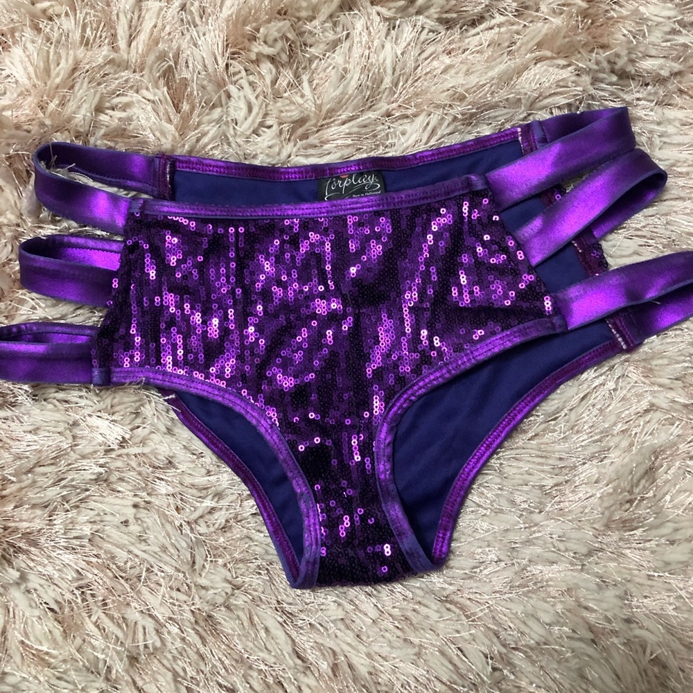 Purple sequin rave bottoms